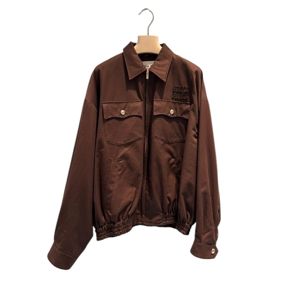 Miu Miu Washed Gabardine Blouson Jacket It36 - Picture 6 of 8
